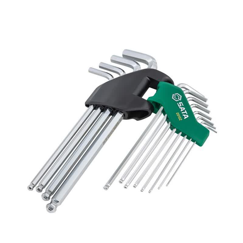 SATA 12-Piece Imperial Extra Long Ball End Hex Key Set