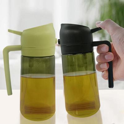 2 In1 Oil Spray Bottle 470ml Kitchen Barbecue Cooking Olive Oil Dispenser Oil Jar Baking Vinegar Soy Sauce Spray Container