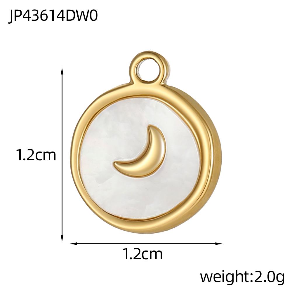 CARLIDANA Fashion Jewelry Pendant Stainless Steel Charm Square Round Heart Love White Shell Pendants for Jewelry Making DIY