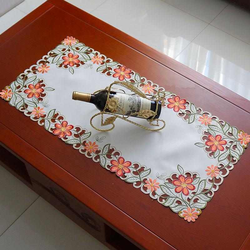 

НОВЫЙ полый цветок розы вышитый настольный флаг дорожка скатерть рождественский свадебный декор стола и аксессуары 40X83CM