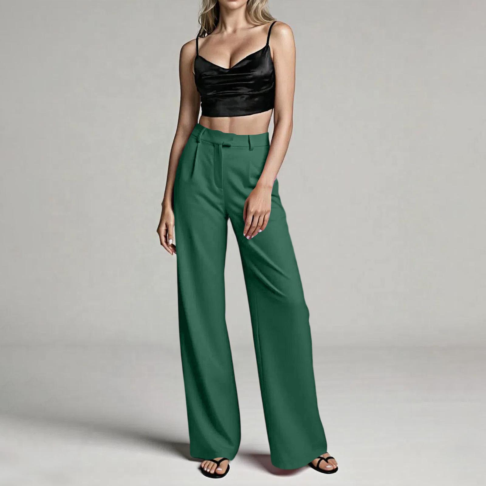 

Женские повседневные брюки-костюмные прямого кроя с высокой посадкой для поездок на работу XXL