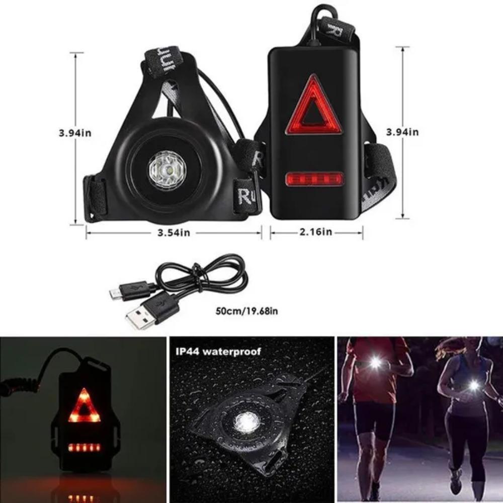 1Pc Waterproof Outdoor Sports LED Running Lights USB Chest Lamp for Night Running Cycling Fishing