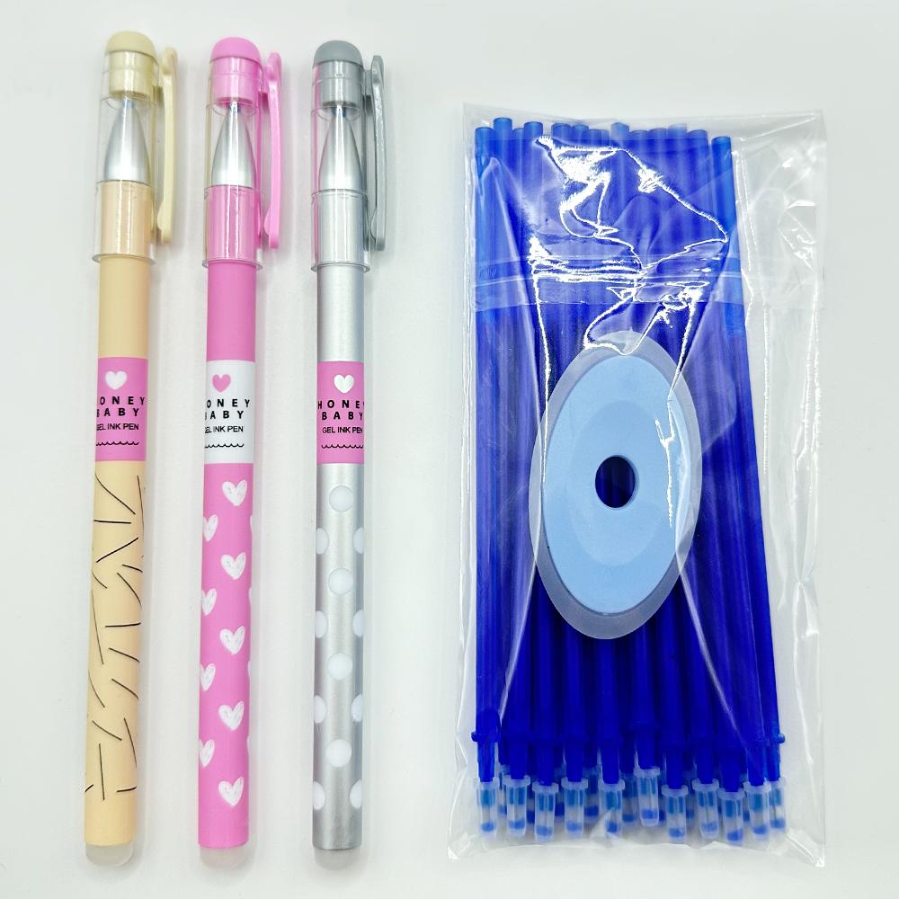 

24 шт./набор Kawaii стираемая гелевая ручка 0,5 мм стираемые стержни для ручек моющиеся ручки школьные канцелярские принадлежности канцелярские принадлежности 24pcs set синий