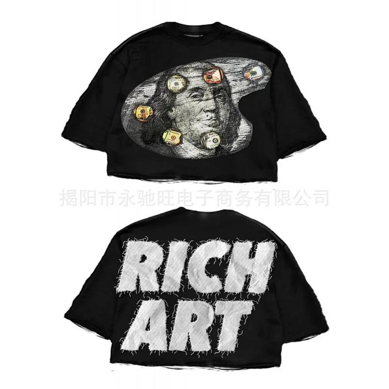 Punk Y2k Short Sleeve T-Shirt Teens Loose Fit Casual Top With Print