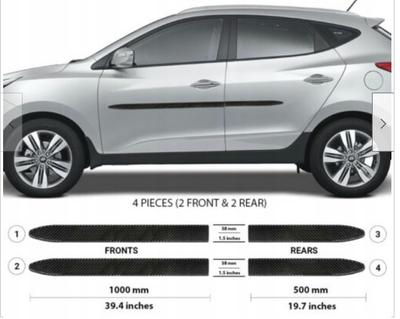 Hyundai ix35 - ΜΑΥΡΕΣ Λωρίδες Πλαϊνής Πόρτας