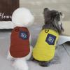 Warm Winter Dog Two-Leg Cotton Coat Poodle Teddy Dogs Thick Insulated Pet Outerwear With Denim Pocket