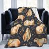 Animal Capybara Leaf Blanket Soft Lightweight Throw Blankets Cozy Flannel Bed Throws for Sofa Couch Travel Home Room Bedroom