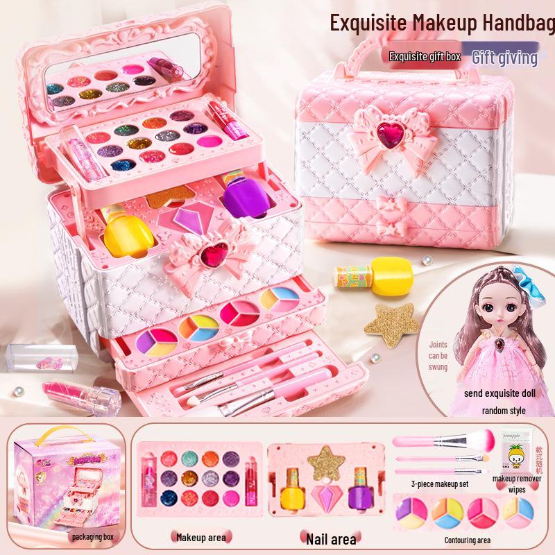 Children's Makeup Toy Set: Nail Polish, Lipstick, and Girl's Cosmetics Box - Perfect Birthday Gift