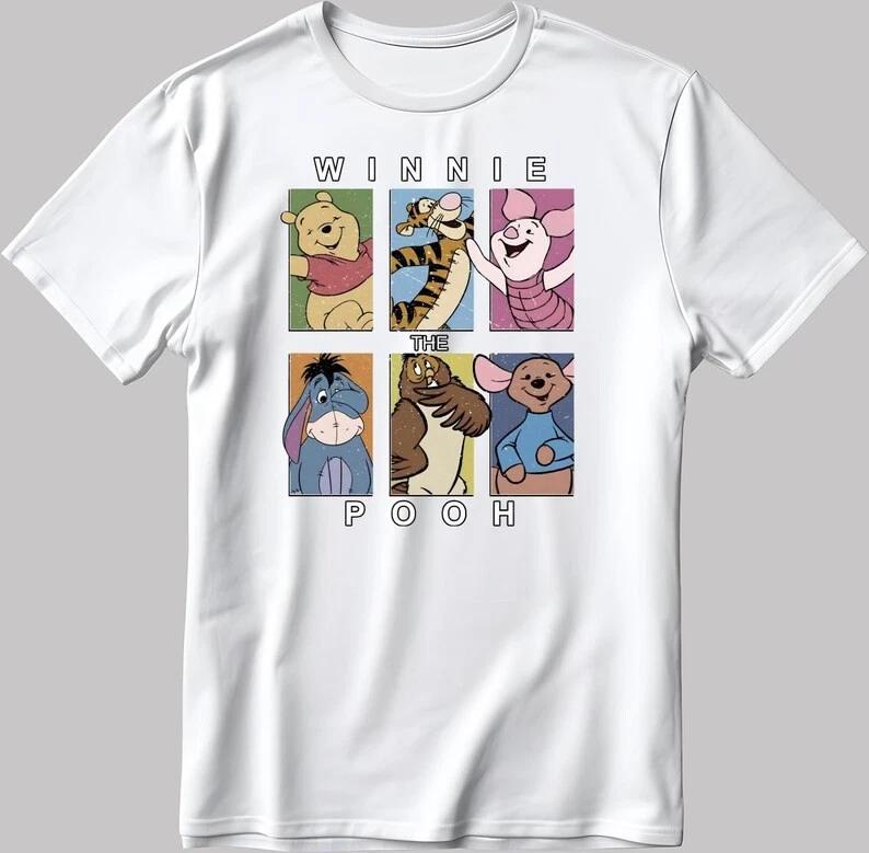 Winnie The Pooh Group Characters White Tshirt S