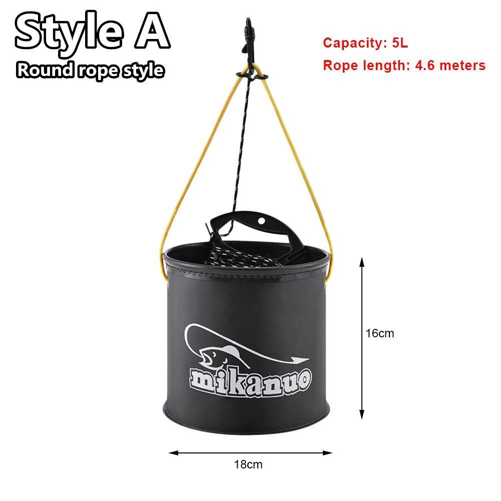 

Ведро для рыбалки на открытом воздухе, толстое ведро для живой рыбы из ЭВА, складное ведро для рыболовной приманки с веревкой/ручкой, рыболовные принадлежности Style A