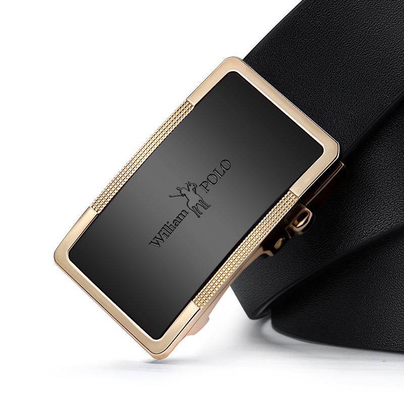 

Императорский ремень, мужской новый ремень, мужской ремень с самопряжкой, повседневный деловой, универсальный ремень для брюк из воловьей кожи 130cm