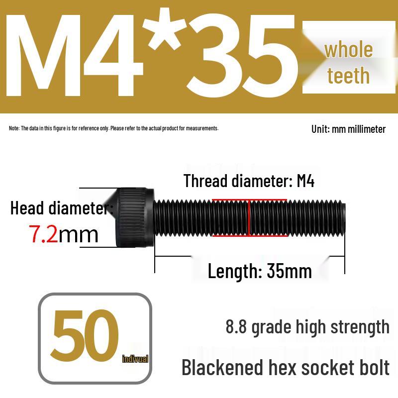 8.8 High-Strength Socket Head Cap Screw Bolt (M4-M20)