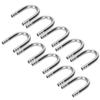 10Pcs Fish Tank U shape Elbow Pipe Stainless Steel Oxygen Pump CO2 Tubing Aquarium Accessory