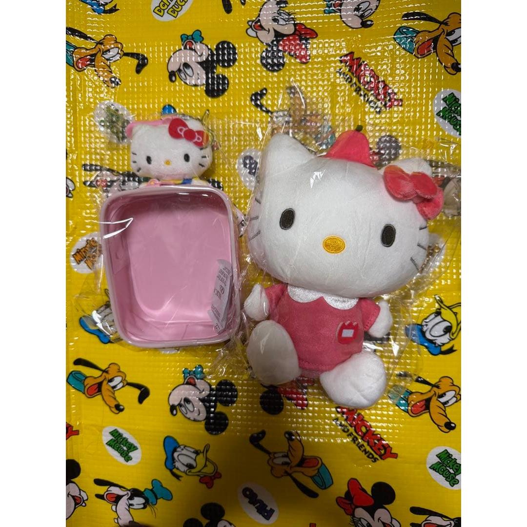 [New and unopened] Hello Kitty limited edition stuffed animal & mascot case set