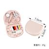 Portable Travel Mini Sewing Kit Buttons Pins Storage Boxes Handmade DIY Sewing Tools Scissor Thimble Needle Threads Box Set
