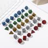 Playing Games Board Games Polyhedral Dices 7pcs Dice Set Game Dice Carved Pattern Dice Set