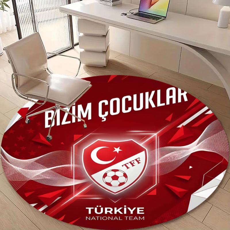 Personalized Bizim Çocuklar Türkiye Round Chair Office Rug - Perfect for Mat, Office Chair & More - Ideal Gift for Birthdays and Holidays