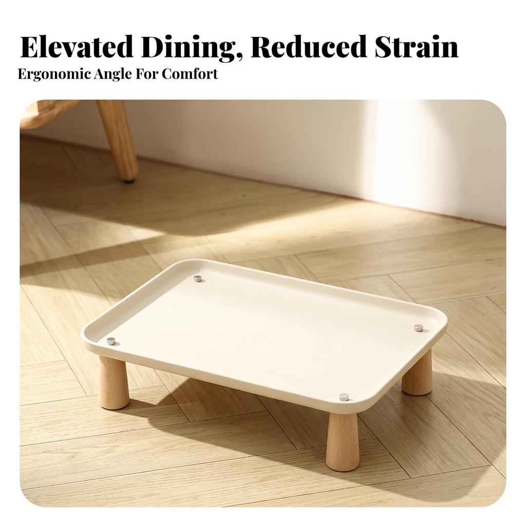 Pet Feeding Stand Minimalist Elevated Bowl Sturdy for Pets, Cats