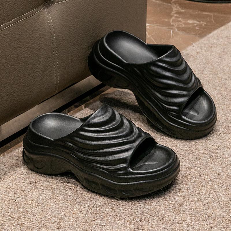 Platform Slippers Women's Summer Fashion New Outer Wear Muffin Summer Height Increase Two Wear Sandals Outside