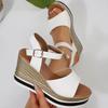 Fashion Women Sandals Wedges Sandals Women Shoes 2025 Plus Size 36-43 Chunky Heels Sandals Summer Platform High Heels Sandalias De Mujer