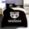 Set Copripiumino Trapuntato con Motivo New Zealand Warriors Decorazione per la Casa Regalo (1 * copripiumino + 2 * federe senza imbottitura)