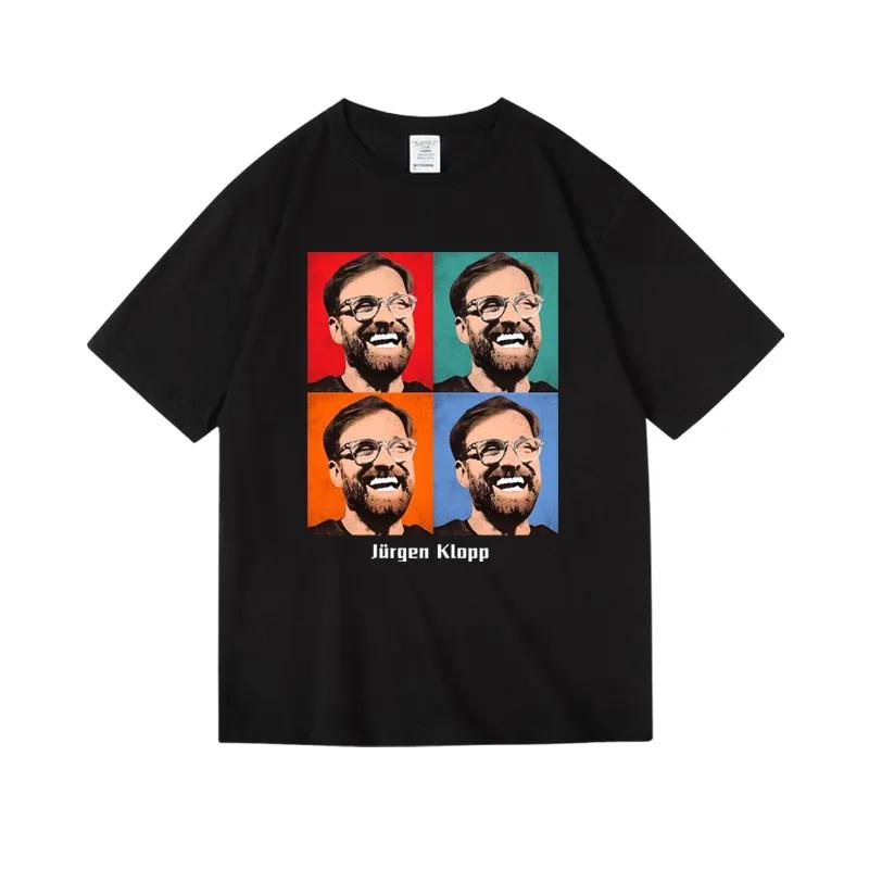 Liverpool Scumbag Uncle Klopp Printed Clothes Summer Pure Cotton Short Sleeved Men's and Women's T-shirts Summer