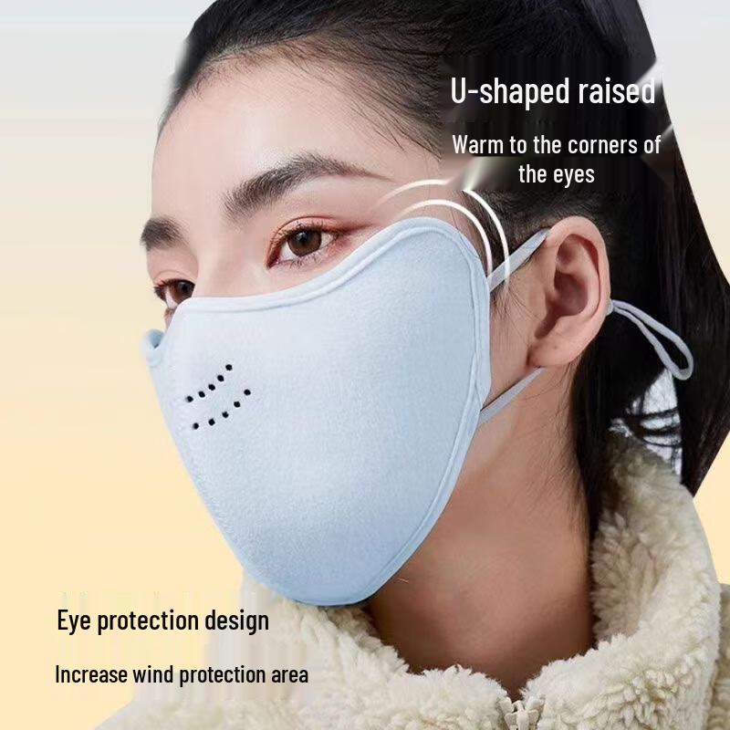 Three-Dimensional Warm Mask: Australian Wool, Winter Protection, Breathable Design, Makes Face Look Smaller.
