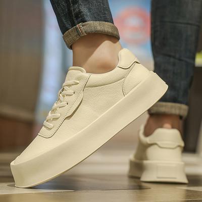 Leder Mode Freizeitschuhe Herren Dicke Sohle Skateschuhe Herren 2024 Neuankömmling Männliche Laufschuhe Marke Herren Handgefertigte Flats