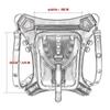 Johnature Moto & Biker Dame Midjepakke Multifunksjonell belteveske Fashion Rivet Pu Leather Skulder- og Crossbody-vesker