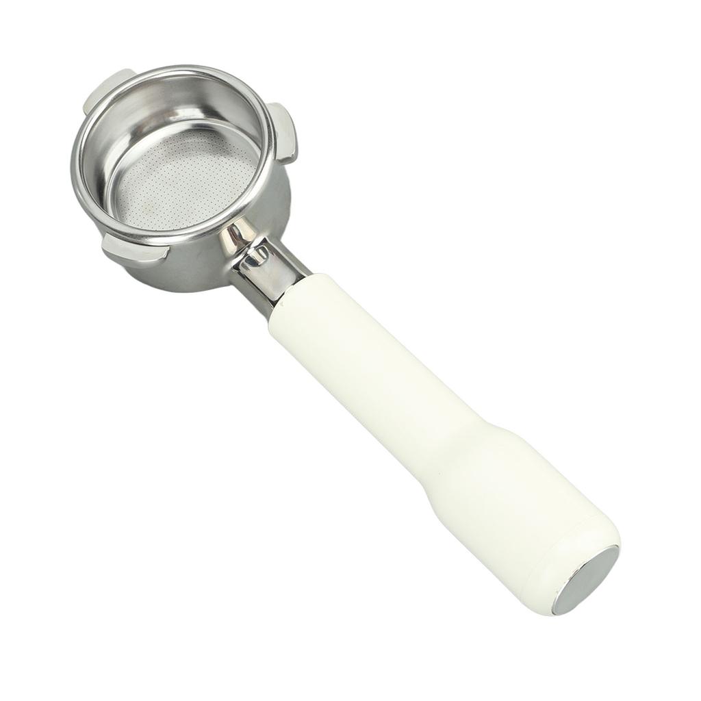 Bunnløs portafilter 54mm Rustfritt stål 3 ører Kaffeportafilter for Breville 8 Type C2 Hvit