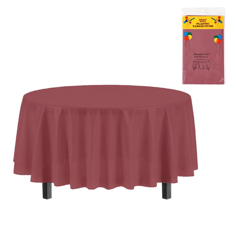 Disposable Round Plastic Tablecloth