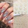 Star Nail Art Sticker Bronzierung Flash Hochwertiger Selbstklebe-Sticker Nagel-Charm Dekoration Stereoskopisch