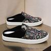 Summer New Fashion Cloth Board Shoes Half Drag, Black, Beige