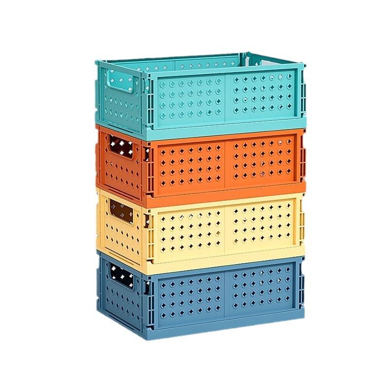 Foldable Multifunctional Storage Basket for Dorms - Organize Snacks, Cosmetics & More