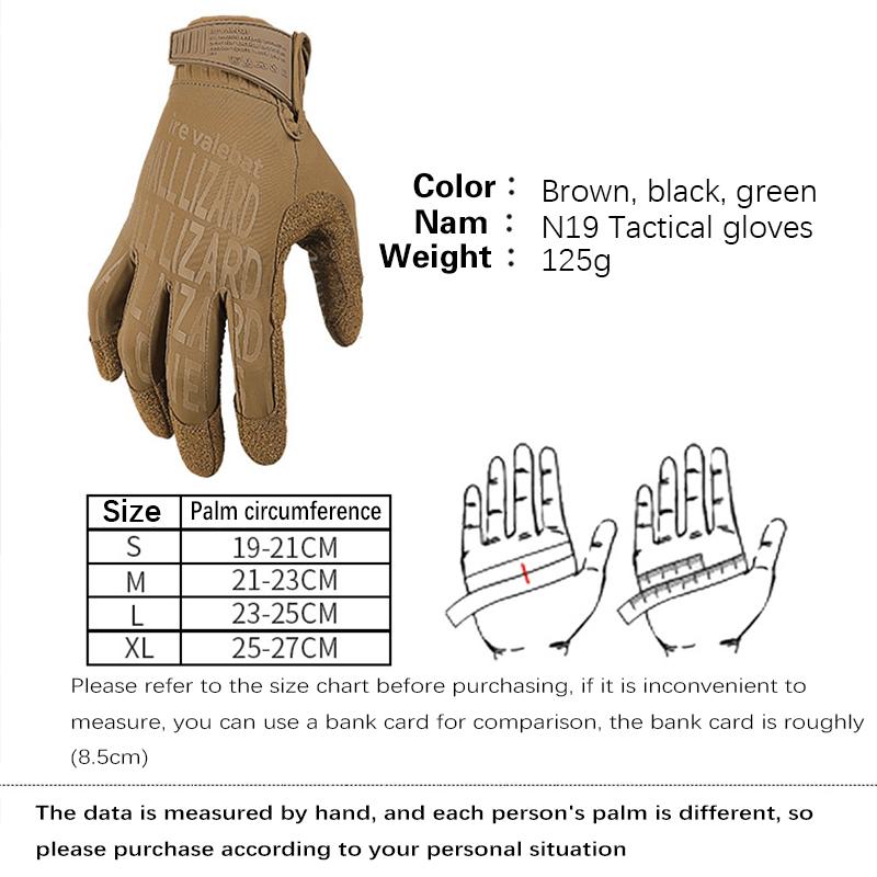 2023 Outdoor N19 Taktische Handschuhe Touchscreen Atmungsaktiv Vollfinger Reiten Schießen Angeln Multifunktioneller Schutz