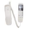 Wall Mountable Basic Corded Telephone Slimline Retro Wall Mounted Landline Telephone with DTMF Support for FSK CID Mini