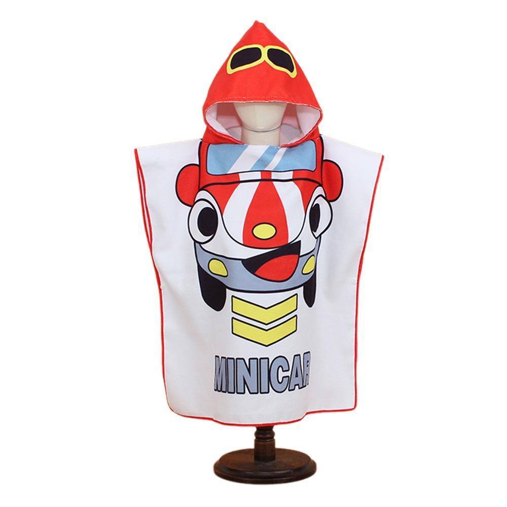 Cute Absorbent Bath Towel Shower Hooded Design Poncho Bathrobe Swimming Cover Towels Water Activities