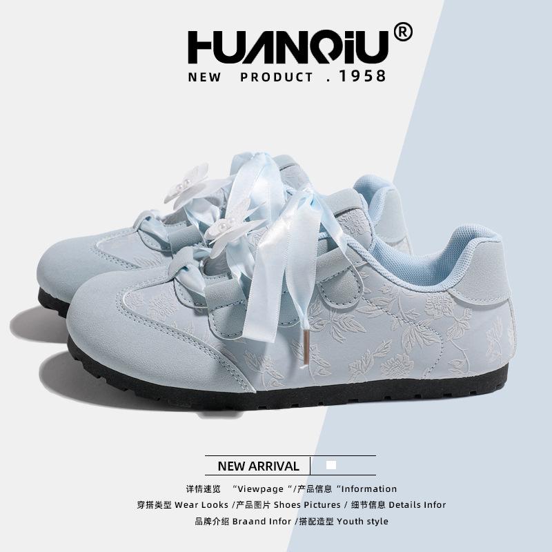 Global flat-bottomed German training shoes for women KMXFX8097 summer new versatile shoes for students low-top casual board shoes for women