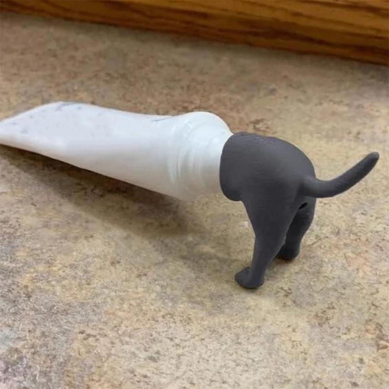 Dog Butt Toothpaste Topper Pooping Toothpaste Cap Vomit Topper Dispenser Cap Animal Funny Gadgets Gift Friends Toothpaste Set