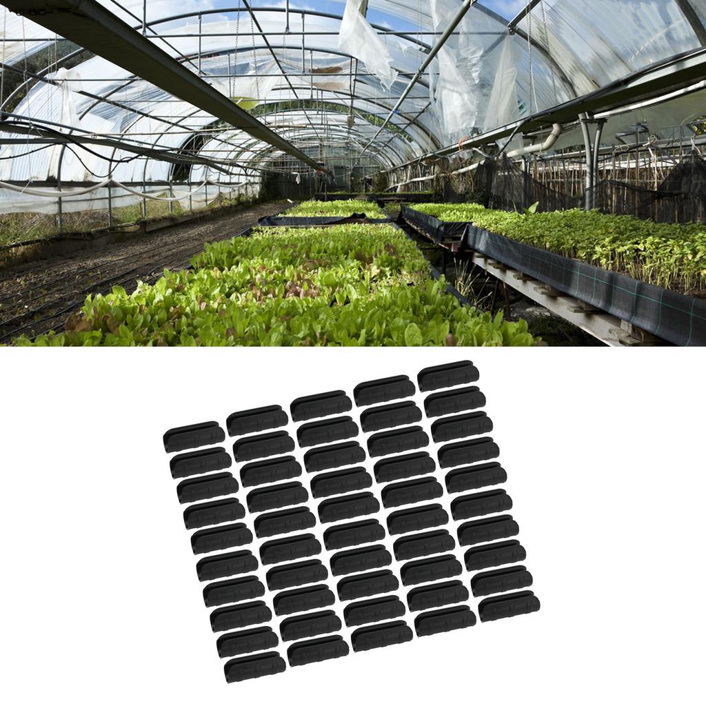 50 Stück 10cm Gewächshausfolienklemme Hitzebeständiger Rohrclip Gartenrahmen Rohrklemme für Garten