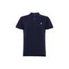 Polo SS22 Unifarben Logo-Stickerei Lässiges Kurzarm-Poloshirt Herren Oberteile Dunkelblau 710707434-005