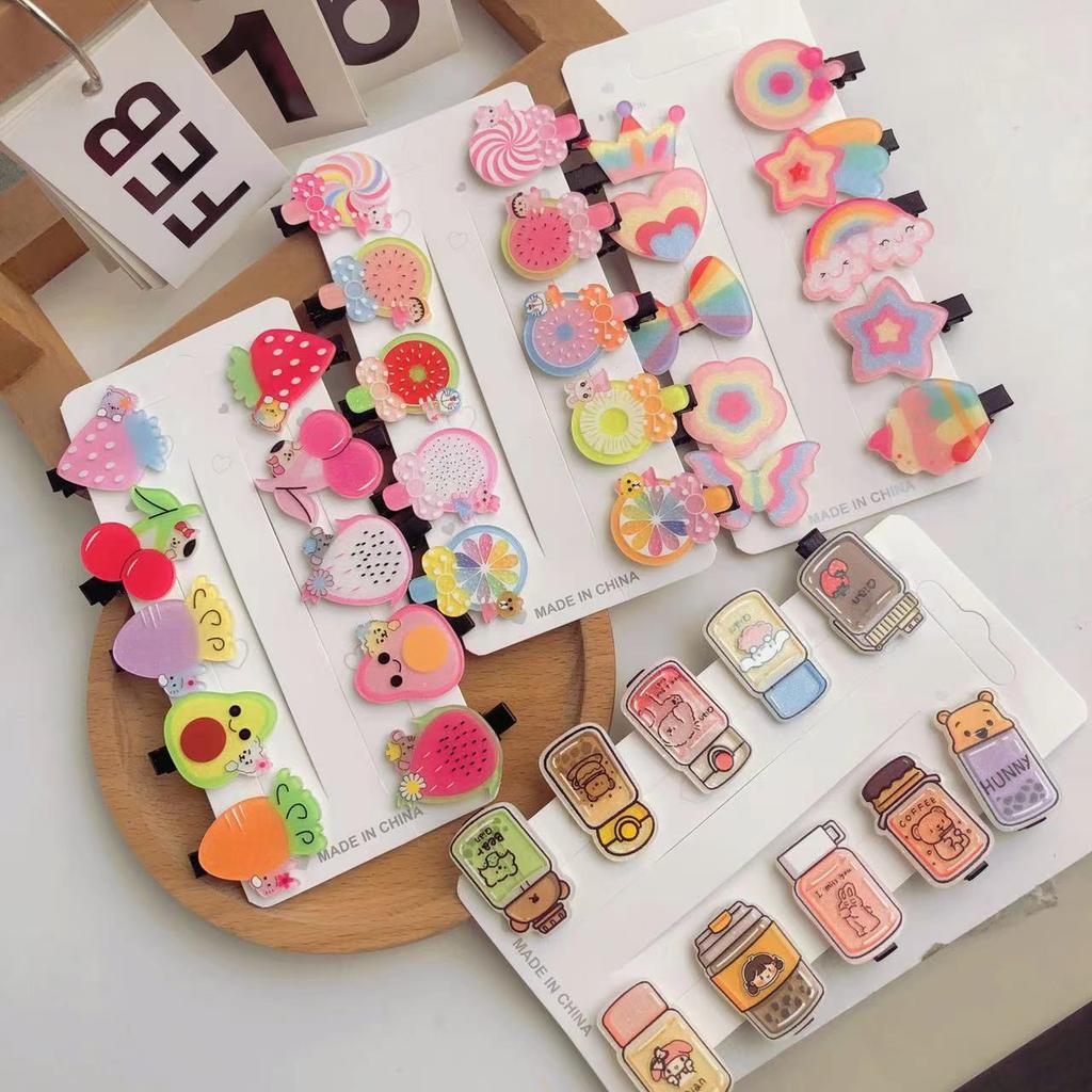 New Children's Hair Accessories with Small Clips, Girl Hair Clips, Korean Version Cute Little Girl Bangs Hair Clips