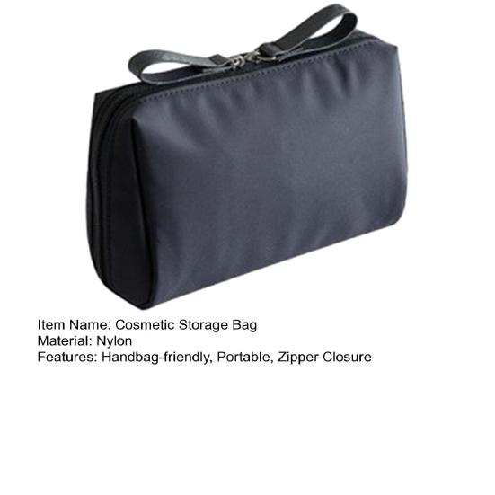 Geantă de machiaj de călătorie Închidere cu fermoar dublu Geantă de depozitare cosmetică Organizator portabil pentru articole de toaletă pentru vacanță, călătorie de afaceri, uz casnic