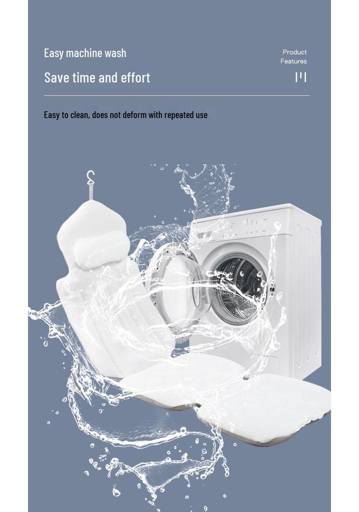 In Stock Cross-Border Full Body Bath Pillow with Suction Cup Backrest Cushion