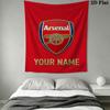 Custom Arsenal F.C Wall Hanging Printed Fabric Blanket Decorative Tapestries for Bedroom Living Room Home Decor