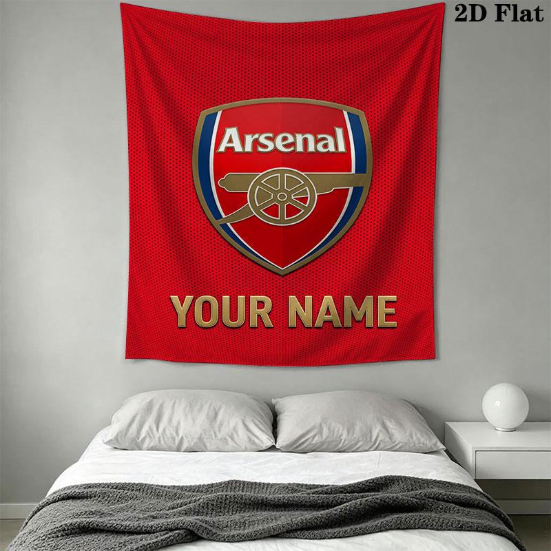 Custom Arsenal F.C Wall Hanging Printed Fabric Blanket Decorative Tapestries for Bedroom Living Room Home Decor