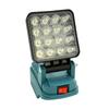 Cordless LED Work Light for Makita 18V Li-ion Battery FloodLight With 1 USB Portable LED Flashlight for Construction Work Light