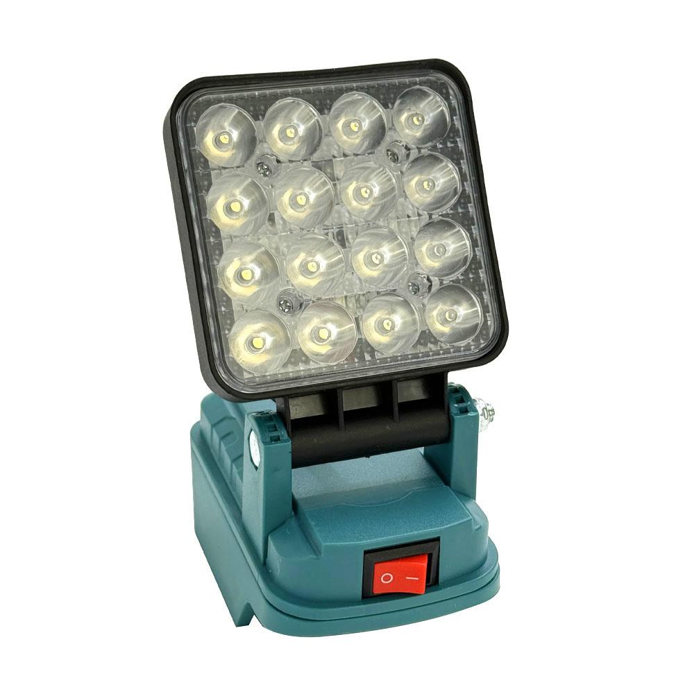 Cordless LED Work Light for Makita 18V Li-ion Battery FloodLight With 1 USB Portable LED Flashlight for Construction Work Light