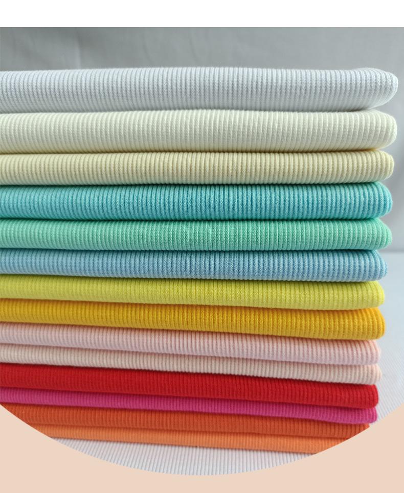 All-Cotton Knitted 2x2 Rib Fabric for Sweatshirt Neckline, Cuffs, and Hem