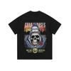 Oversized Vintage Rock Skull Print Cotton Tee Unisex Loose Fit Long Sleeve Streetwear